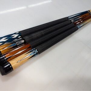 Set of 4 hardwood billiard sticks- brand new in packaging